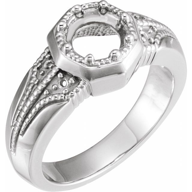 Accented Vintage-Inspired Engagement Ring