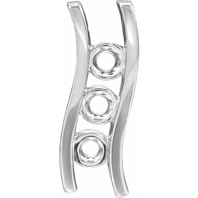 Three-Stone Curved Bar Pendant