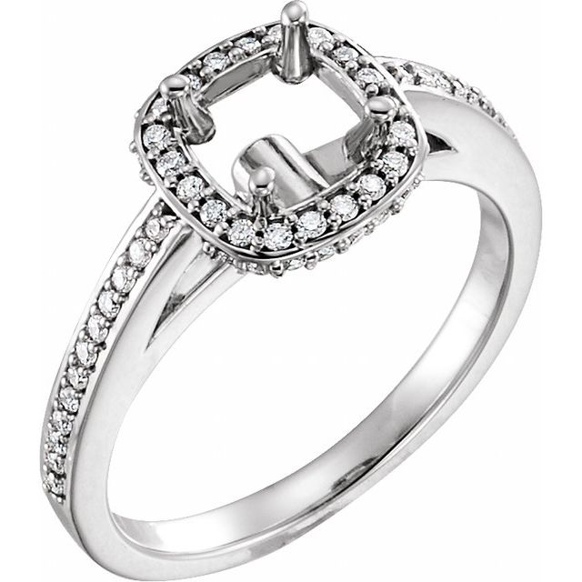 Hidden Halo-Style Engagement Ring