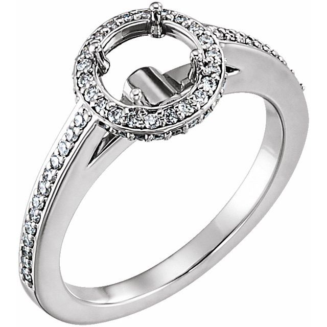 Hidden Halo-Style Engagement Ring