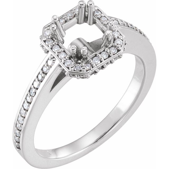 Hidden Halo-Style Engagement Ring