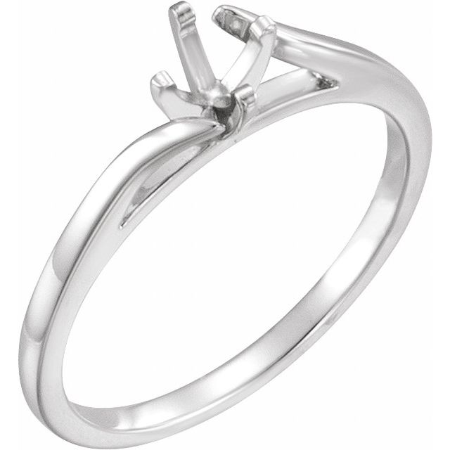 Solitaire Bypass Engagement Ring or Band