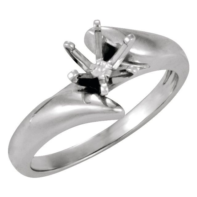 Solitaire Bypass Engagement Ring or Band