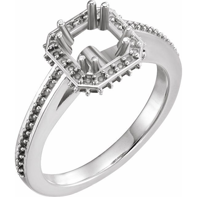 Hidden Halo-Style Engagement Ring