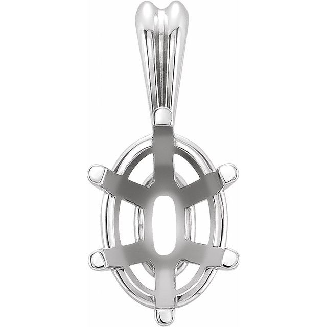Oval 6-Prong Basket Pendant