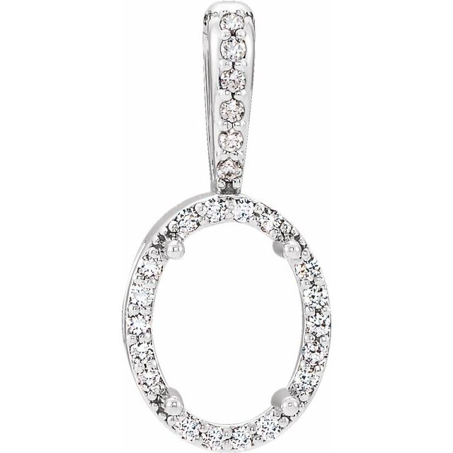 Oval 4-Prong Halo-Style Pendant