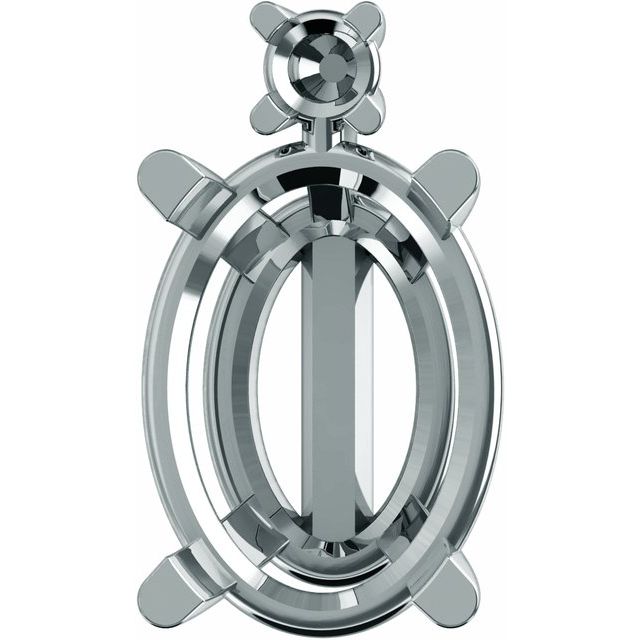 Accented 4-Prong Earring Setting