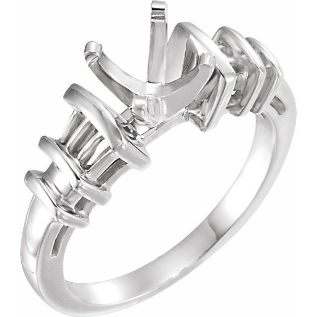 Baguette Accented Engagement Ring, Band or Shank