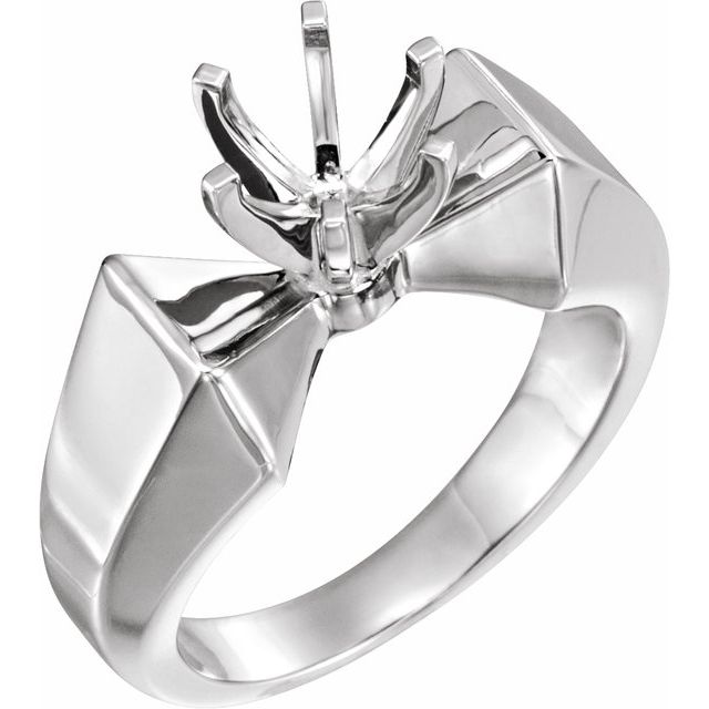 Solitaire Bow Design Engagement Ring