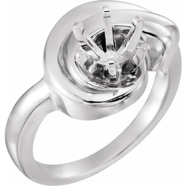 Freeform Solitaire Engagement Ring