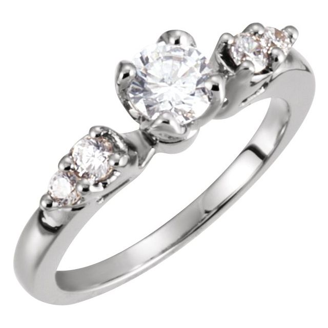 Accented Tulipset® Engagement Ring