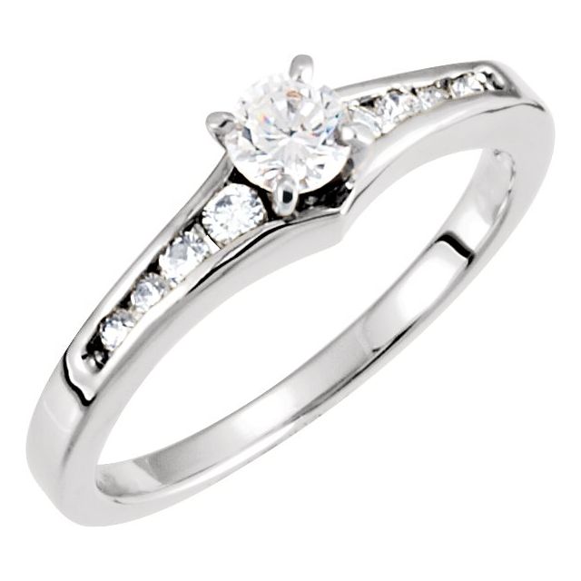 Accented Engagement Ring or Band