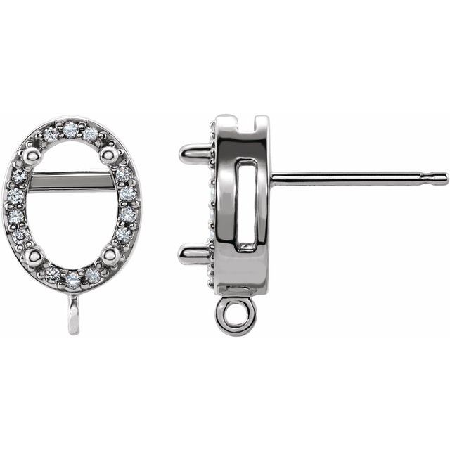 4-Prong Halo-Style Earring Top