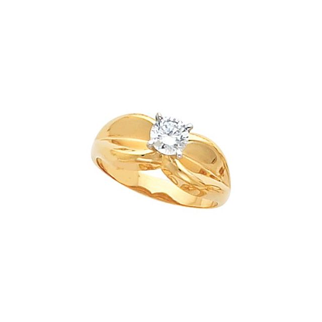Solitaire Engagement Ring or Band