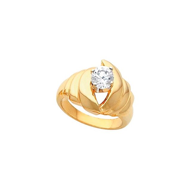 Freeform Solitaire Engagement Ring