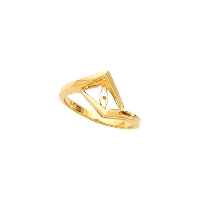 Freeform Solitaire Engagement Ring or Band