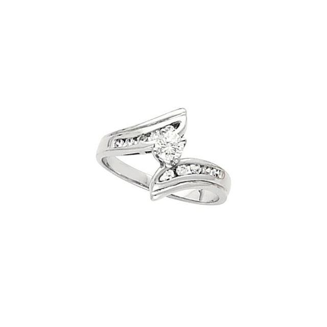 Accented Bypass Engagement Ring or Band