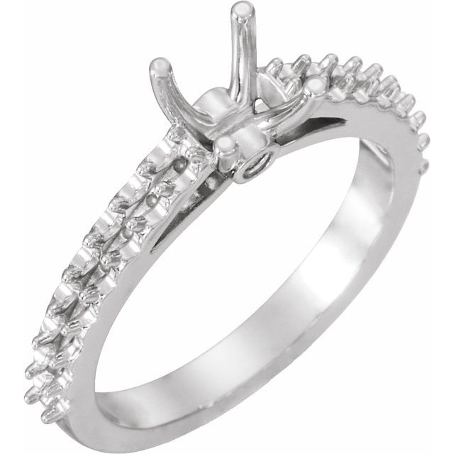 Accented Cathedral Engagement Ring or Band