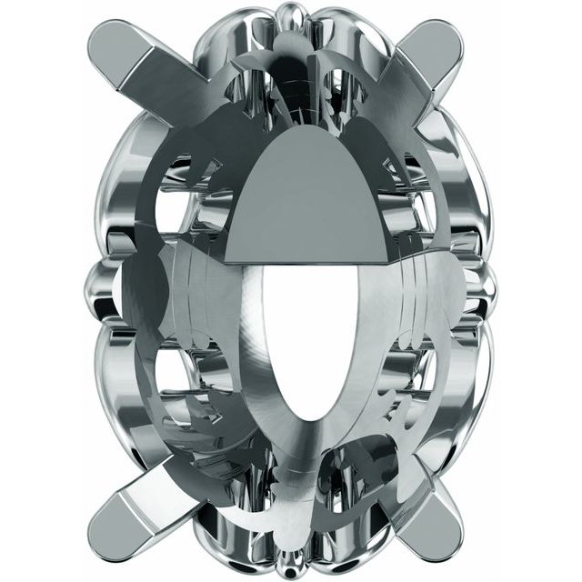 4-Prong Fleur-de-lis Earring Setting - Image 2