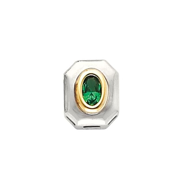 Back-Set Solitaire Slide Pendant
