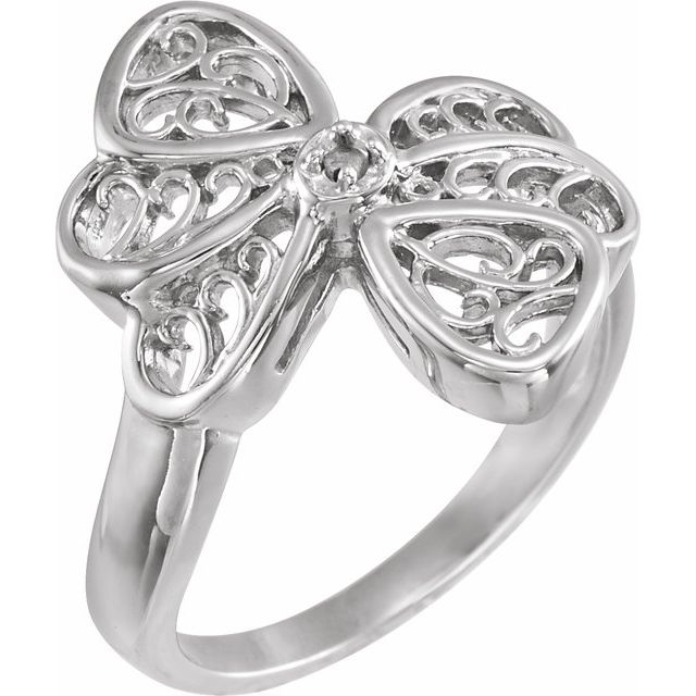 Filigree Solitaire Ring