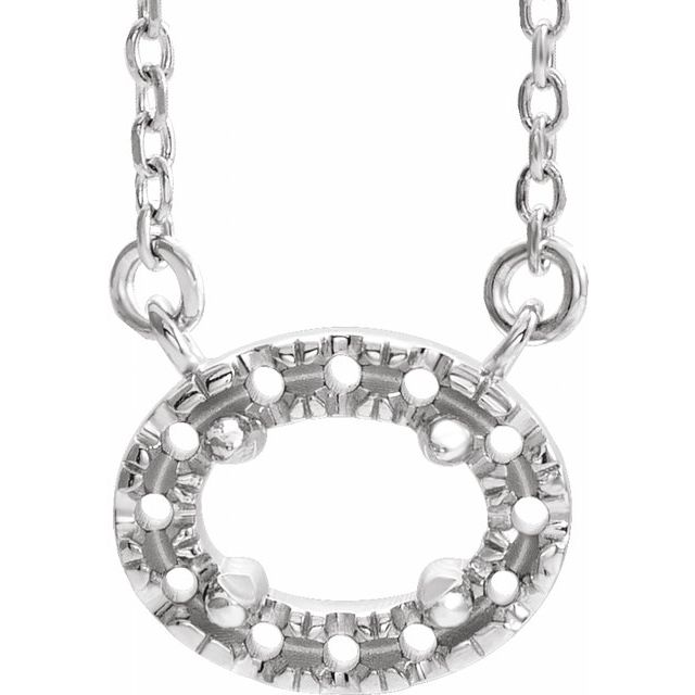 French-Set Halo-Style Necklace or Center