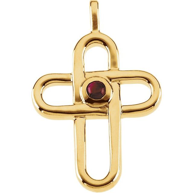Solitaire Cross Pendant