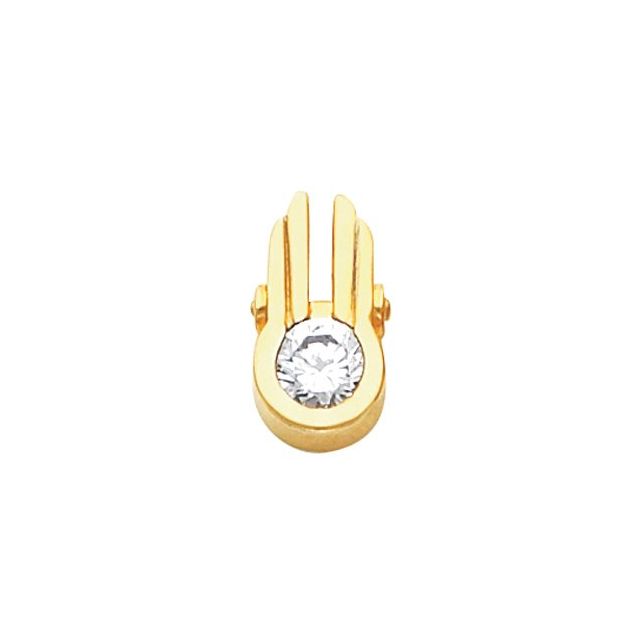 Bezel-Set Slide Pendant