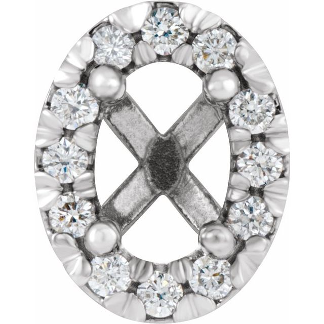 French-Set Cocktail-Style Halo-Style Earring Setting