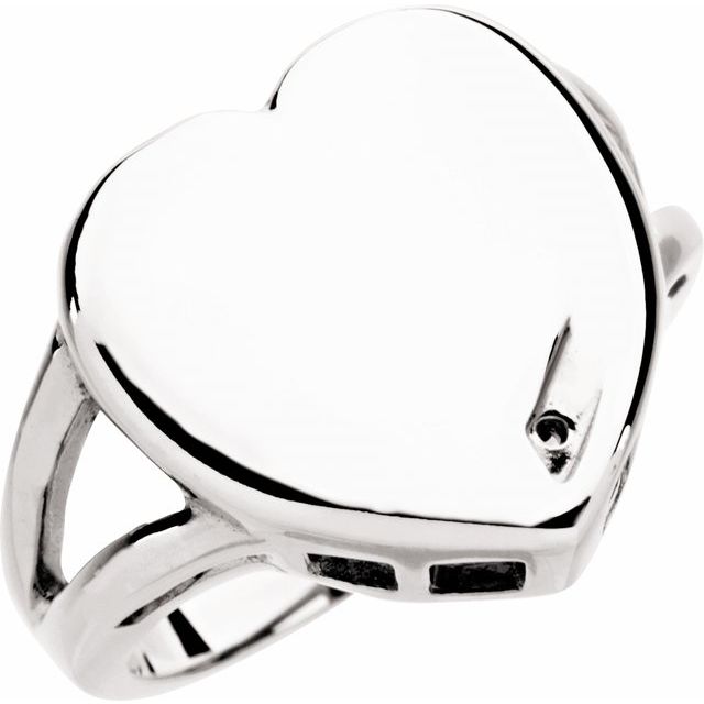 Engravable Family Heart Ring