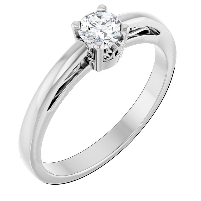 Solitaire Scroll Setting® Ring