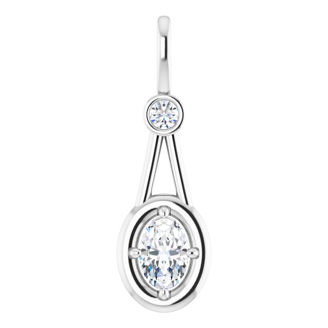 Accented Bezel-Style Pendant