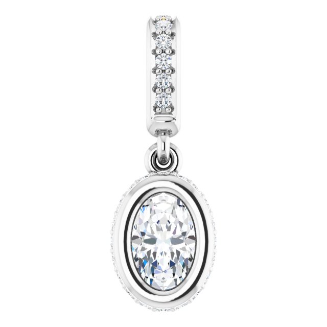 Bezel-Set Hidden Halo-Style Pendant