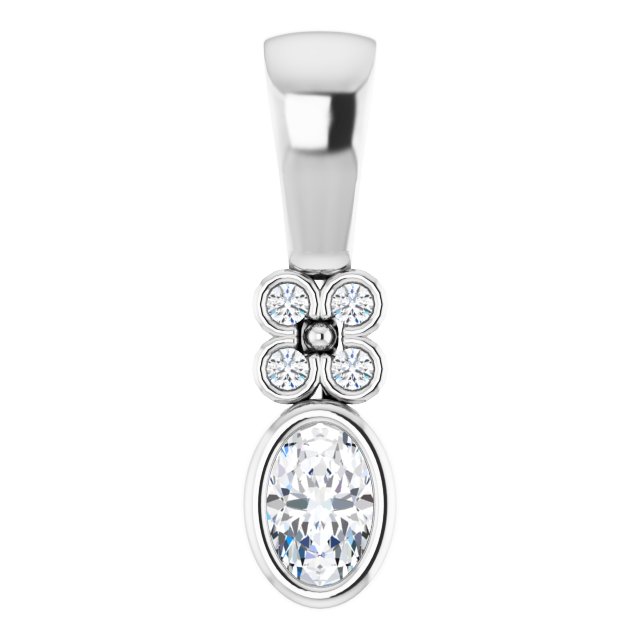 Bezel-Set Accented Pendant