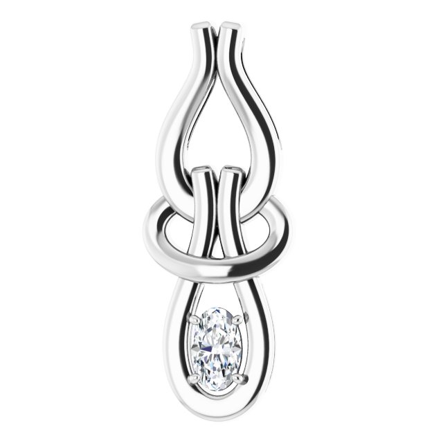 Solitaire Freeform Pendant