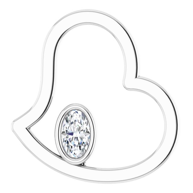 Bezel-Set Heart Pendant