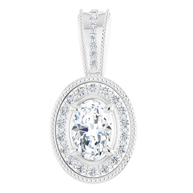 Halo-Style Vintage-Inspired Pendant