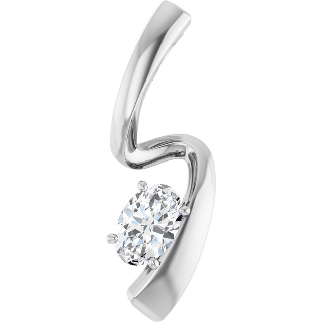 Solitaire Freeform Pendant