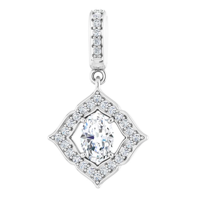 Halo-Style Clover Pendant