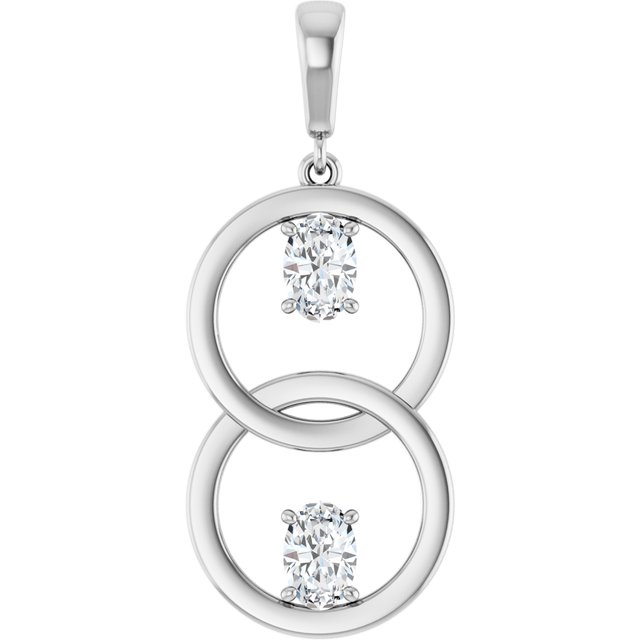 Two-Stone Circle Pendant