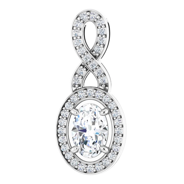 Accented Halo-Style Pendant