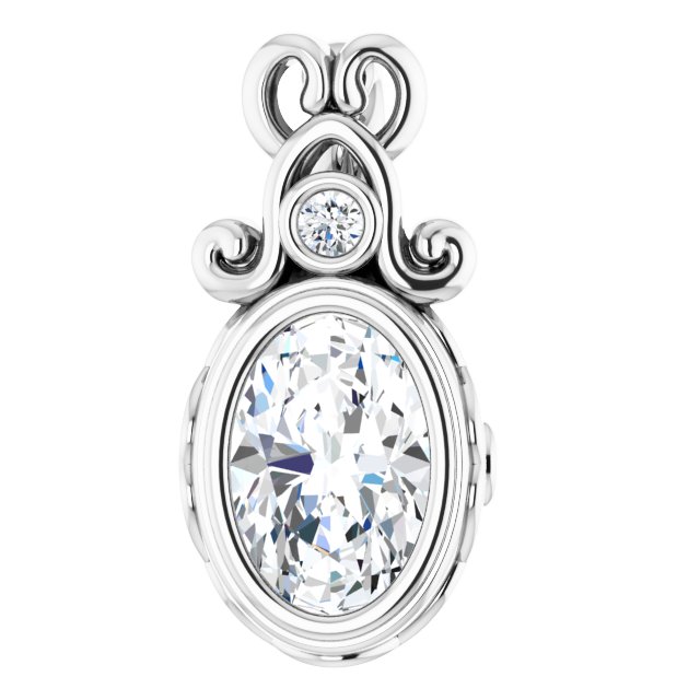 Bezel-Set Accented Pendant