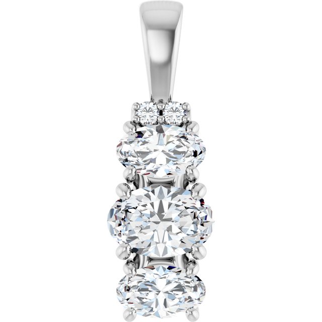 Accented Three-Stone Pendant