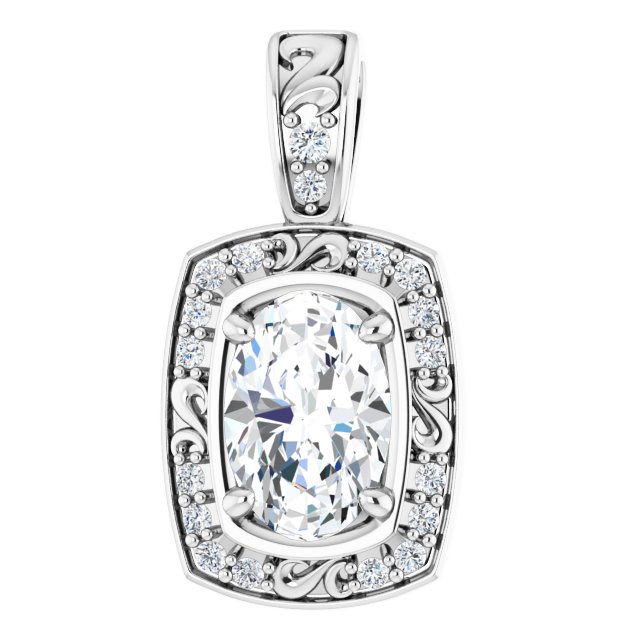 Sculptural Halo-Style Pendant