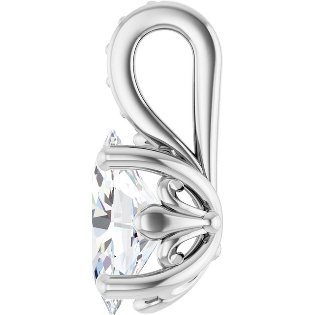 Floral-Inspired Solitaire Pendant - Image 3