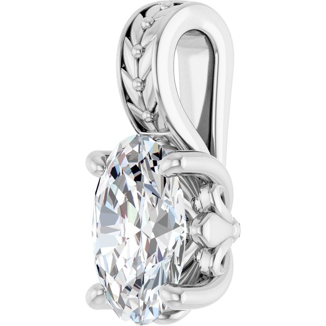 Floral-Inspired Solitaire Pendant - Image 2