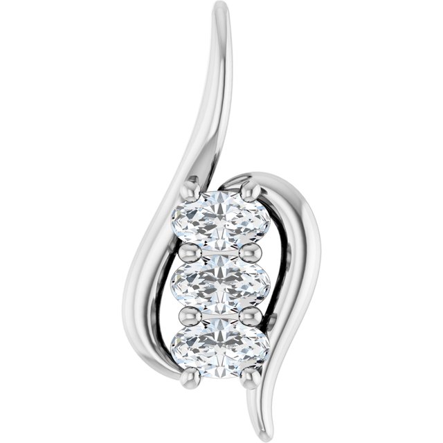 Three-Stone Freeform Pendant