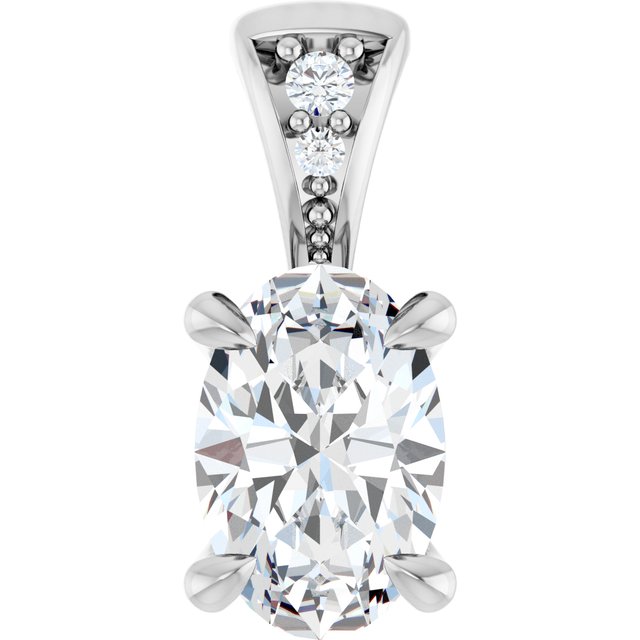 Accented Claw-Prong Pendant