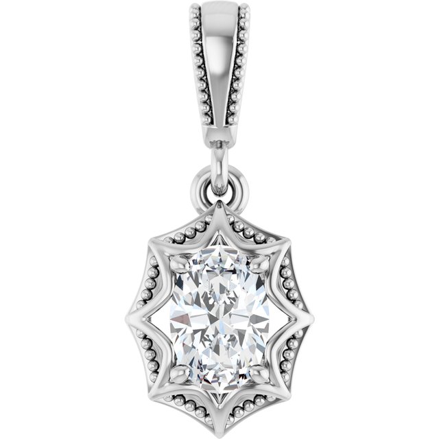 Beaded Solitaire Pendant