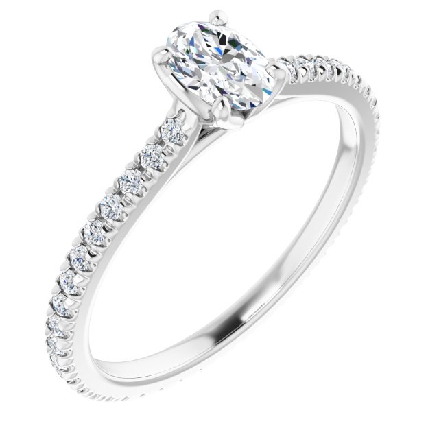 Accented Eternity-Style Engagement Ring